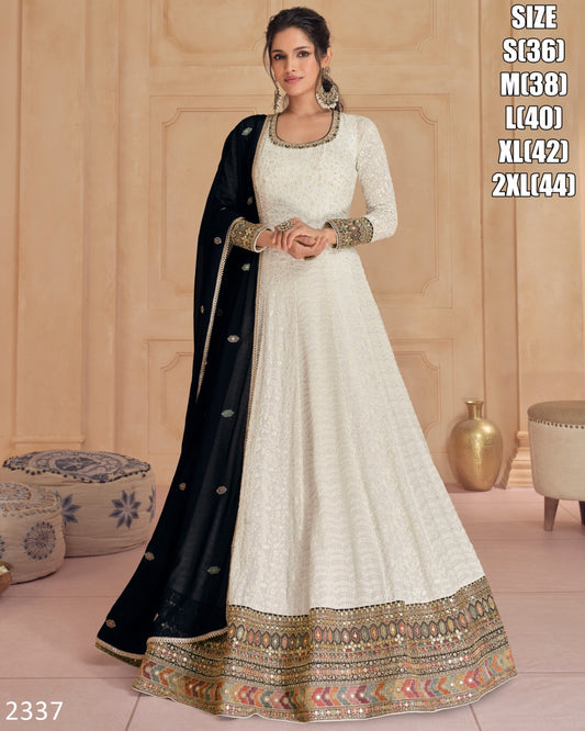 Real Georgette Gown with Dupatta