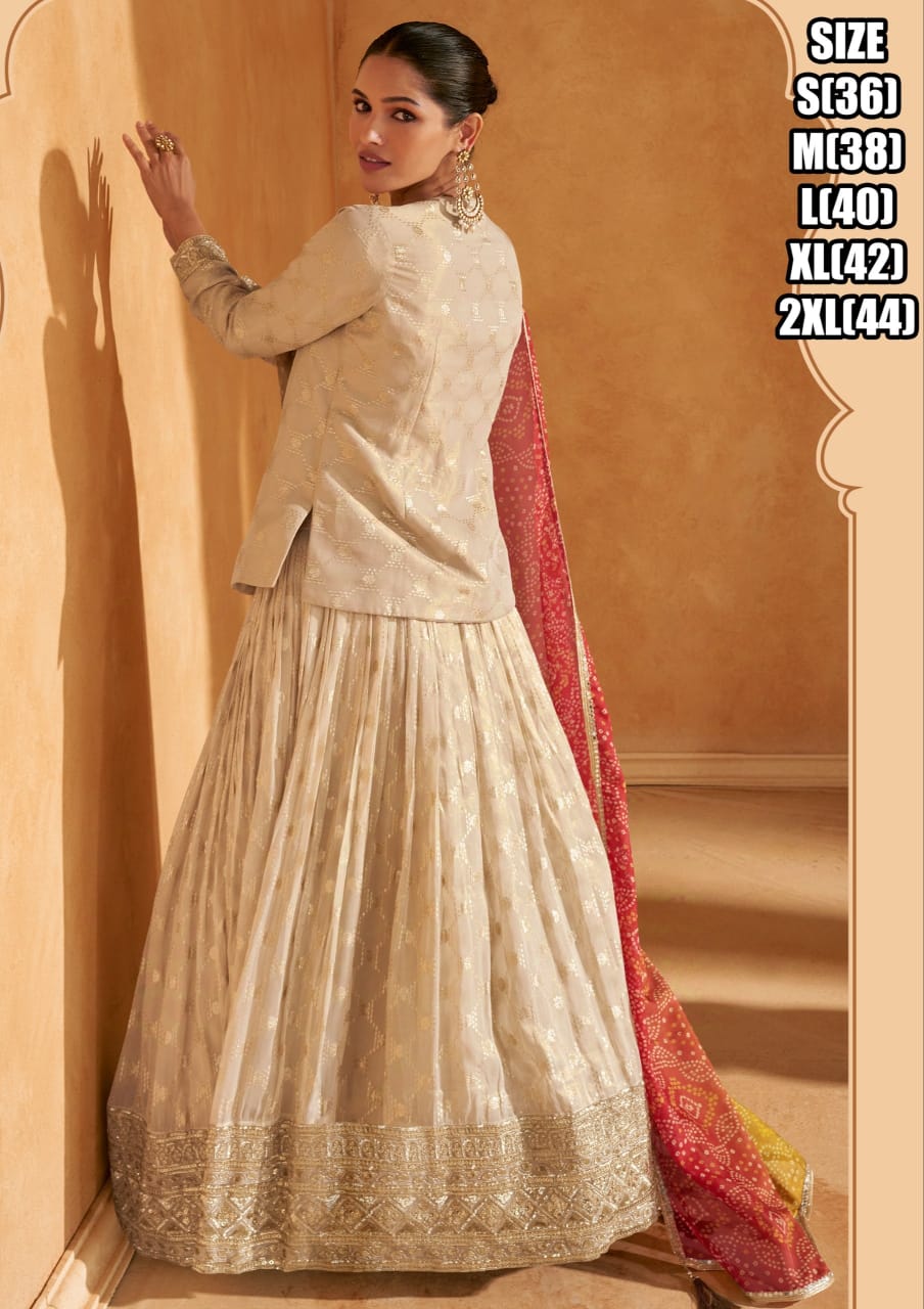 Latest Designer Embroidered Ready To Wear Wedding Lehenga Choli Sets